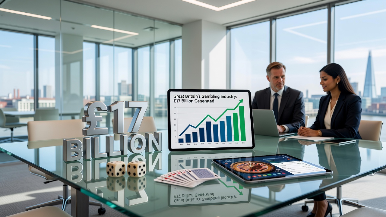 Infographic breaking down remote versus land-based gambling yield in Great Britain FY2026
