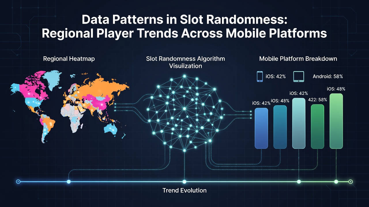 Chart comparing regional player trends in slot randomness on iOS and Android mobile platforms