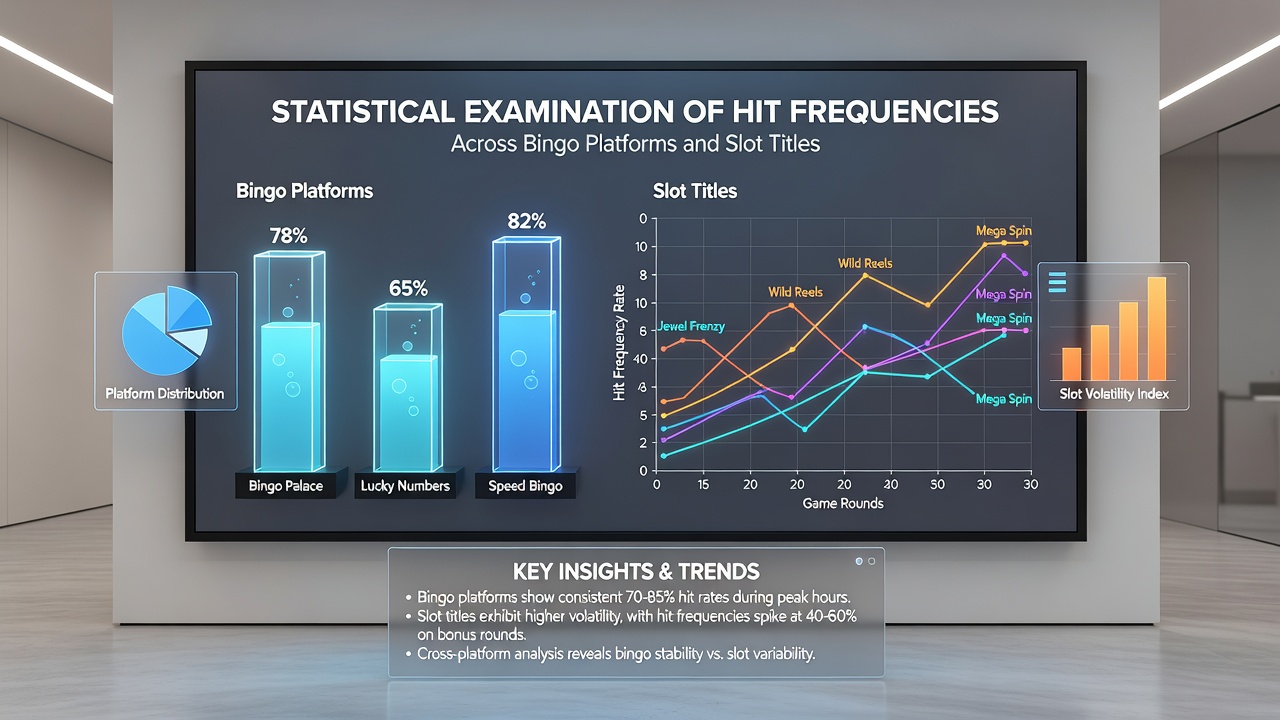 Detailed graphs illustrating hit rate fluctuations over time in bingo rooms versus slot game sessions collected through October 2026